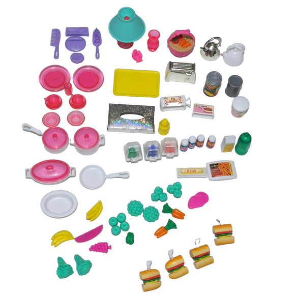 Barbie Home Furnishings Assorted Fashion Dolls Playset Pretend Play 70 Pieces - Picture 1 of 7